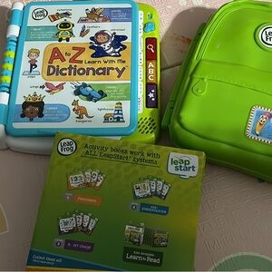 Green Learning Backpack with Educational Cards
